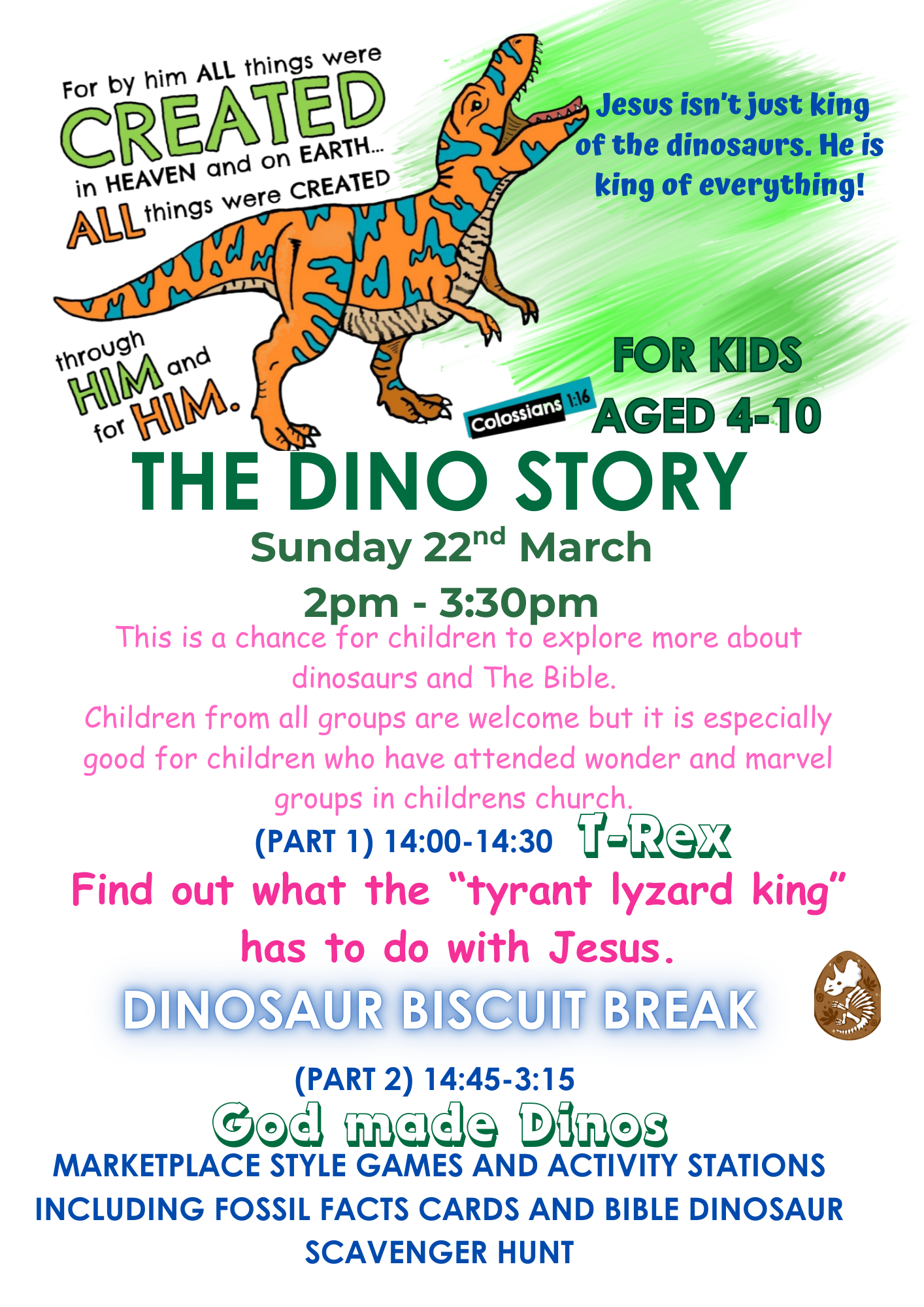 The Dino Story Flyer